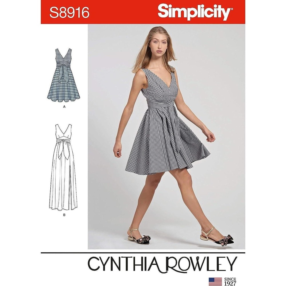 Simplicity Sewing Pattern 8916 Wrap Dress Misses Size 4-12 Cynthia Rowley FF